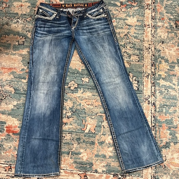 Women’s rock revival jeans, Elaina boot cut 30×33 - Picture 5 of 11